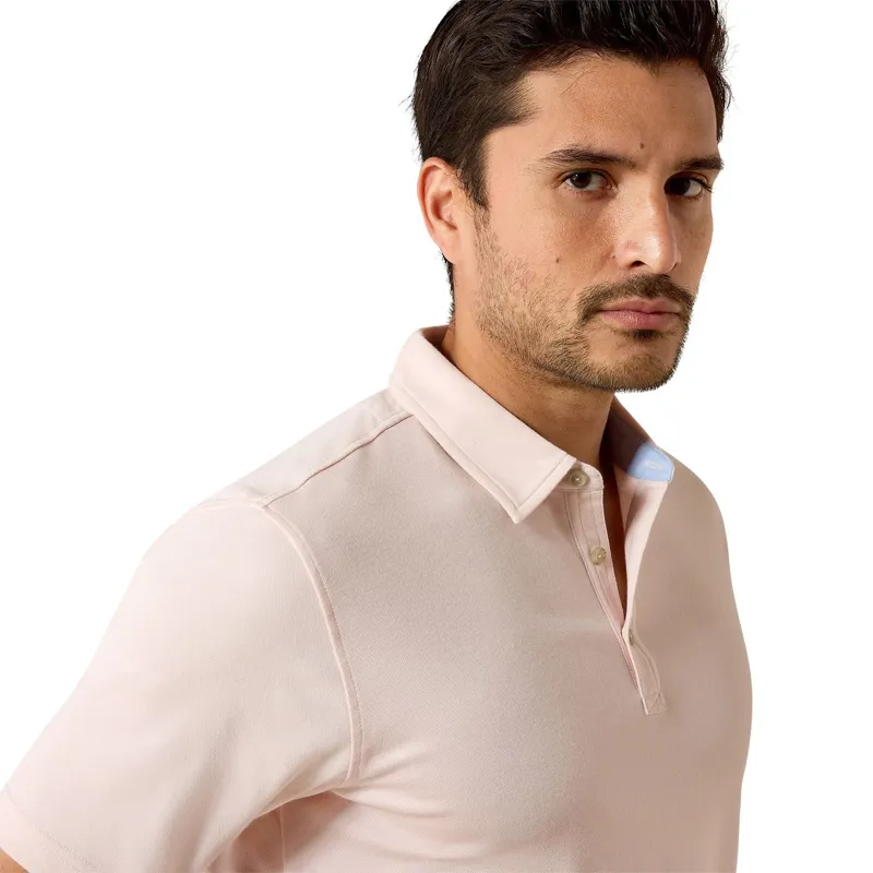 Ariat Country Shaldon Men's Polo Shirt - Icy Pink Heather-2
