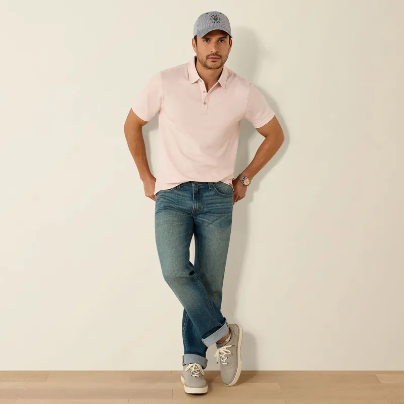 Ariat Country Shaldon Men's Polo Shirt - Icy Pink Heather-3