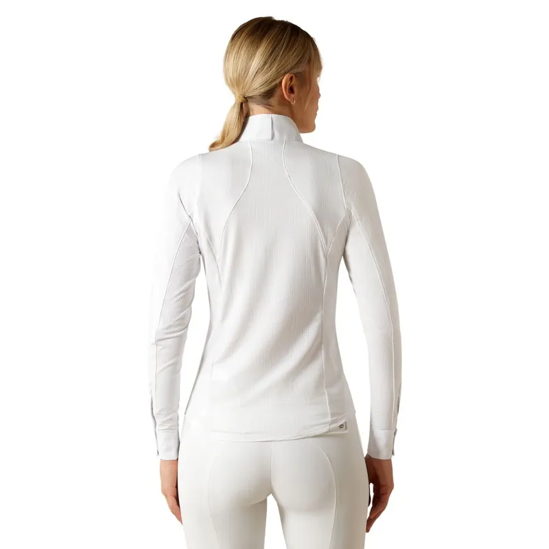 Ariat Luxe 2.0 Long Sleeve Ladies Show Shirt - White-1