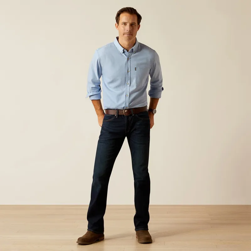 Ariat Country Simmental Men's Shirt - Chambray Blue-4