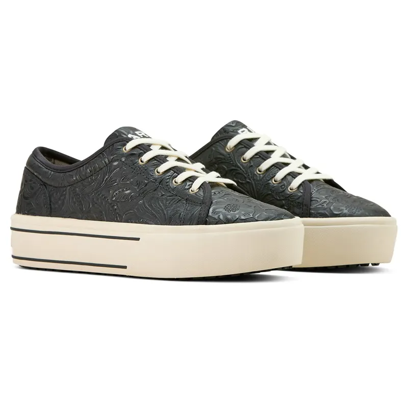 Ariat Women's Skylar Platform Sneakers - Black Floral Emboss-3