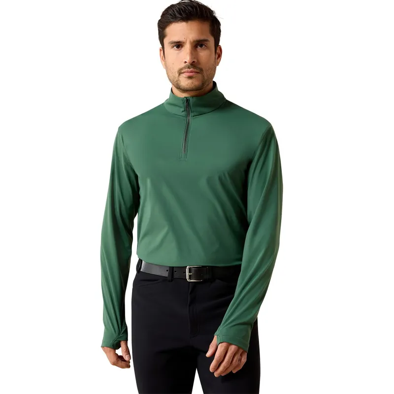 Ariat SolVeil Mens Quarter Zip Baselayer - Monstera