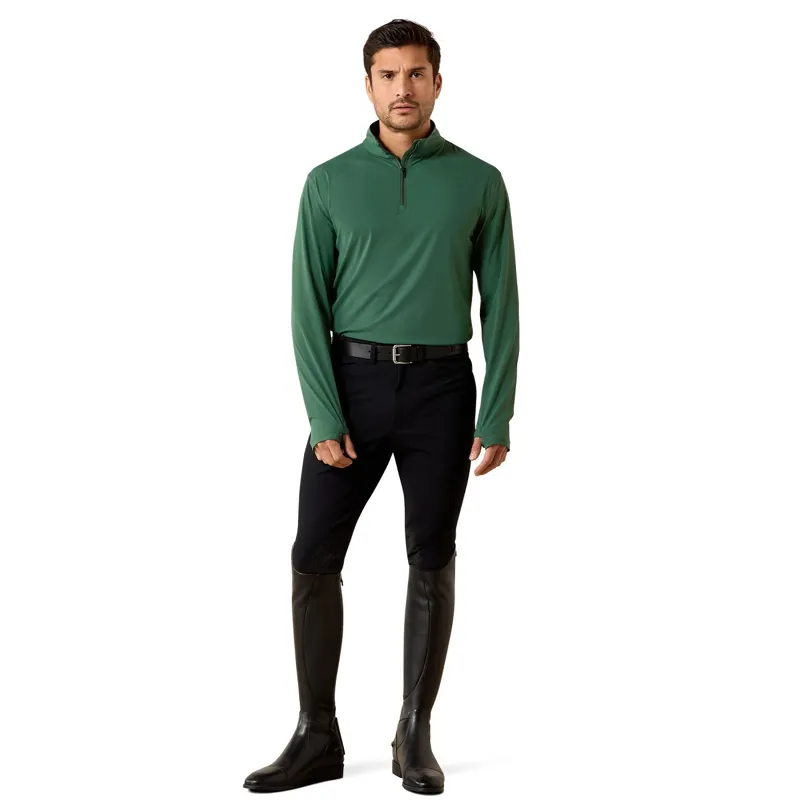 Ariat SolVeil Mens Quarter Zip Baselayer - Monstera-3