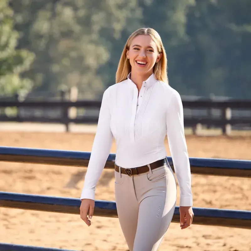 Ariat SolVeil Women's Show Shirt - White-5