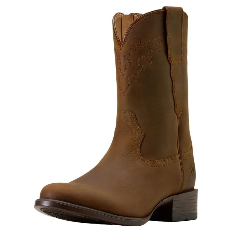 Ariat Sonoro Men's Roper Toe Western Boots - Distressed Brown