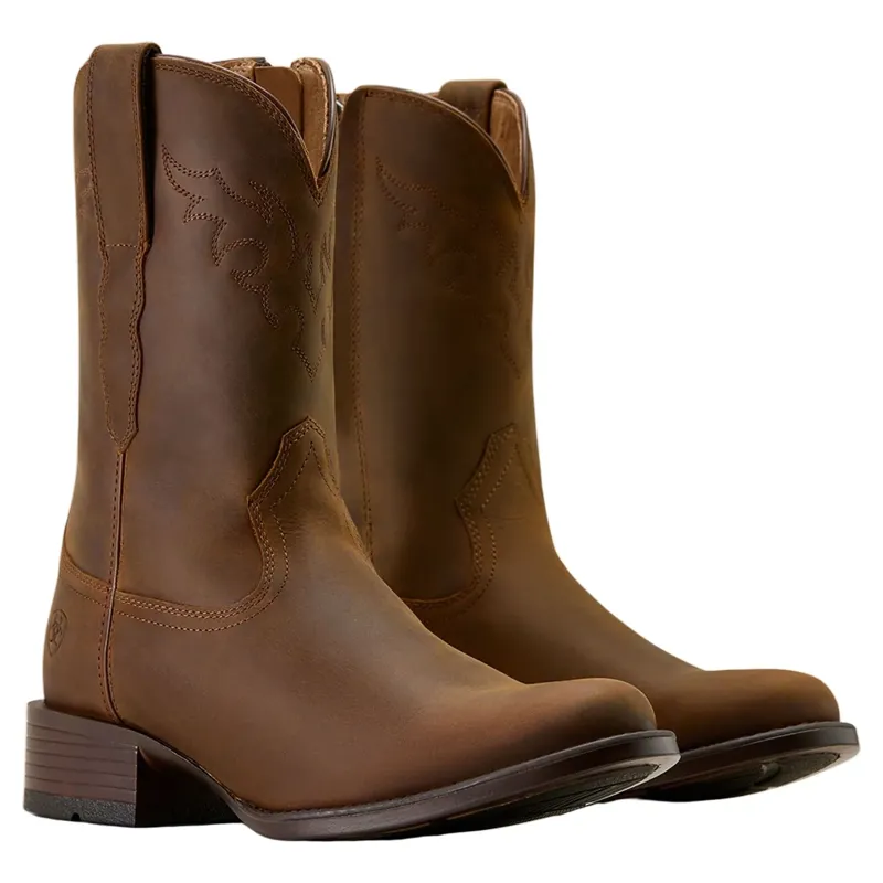 Ariat Sonoro Men's Roper Toe Western Boots - Distressed Brown-1