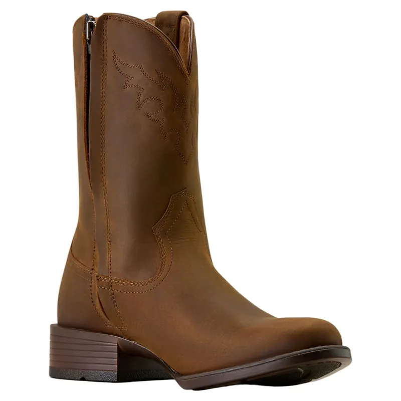 Ariat Sonoro Men's Roper Toe Western Boots - Distressed Brown-2