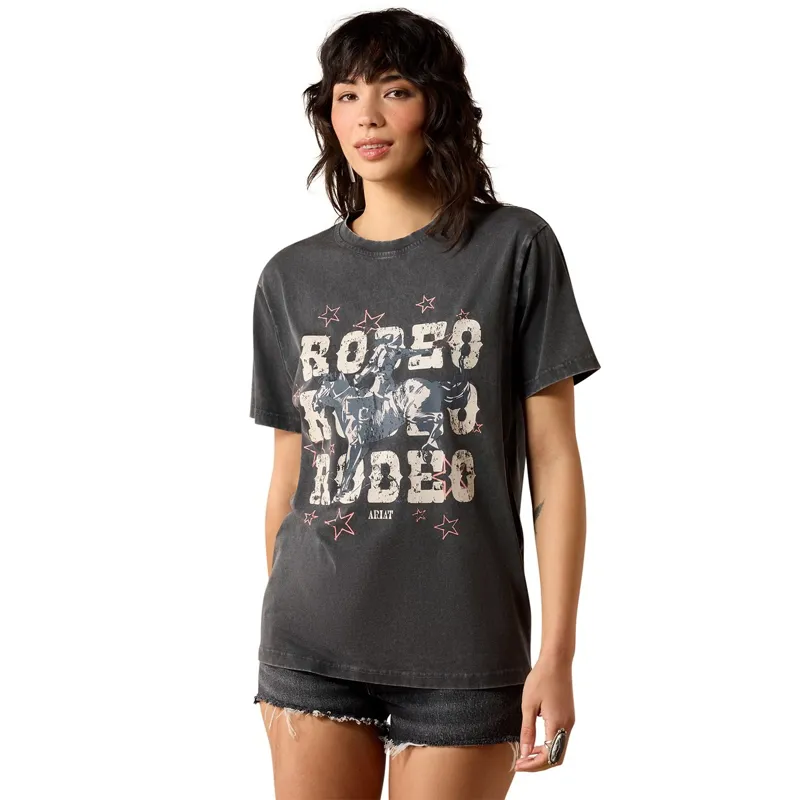 Ariat Star Spangled Rodeo Women's T-Shirt - Charcoal Mineral Wash