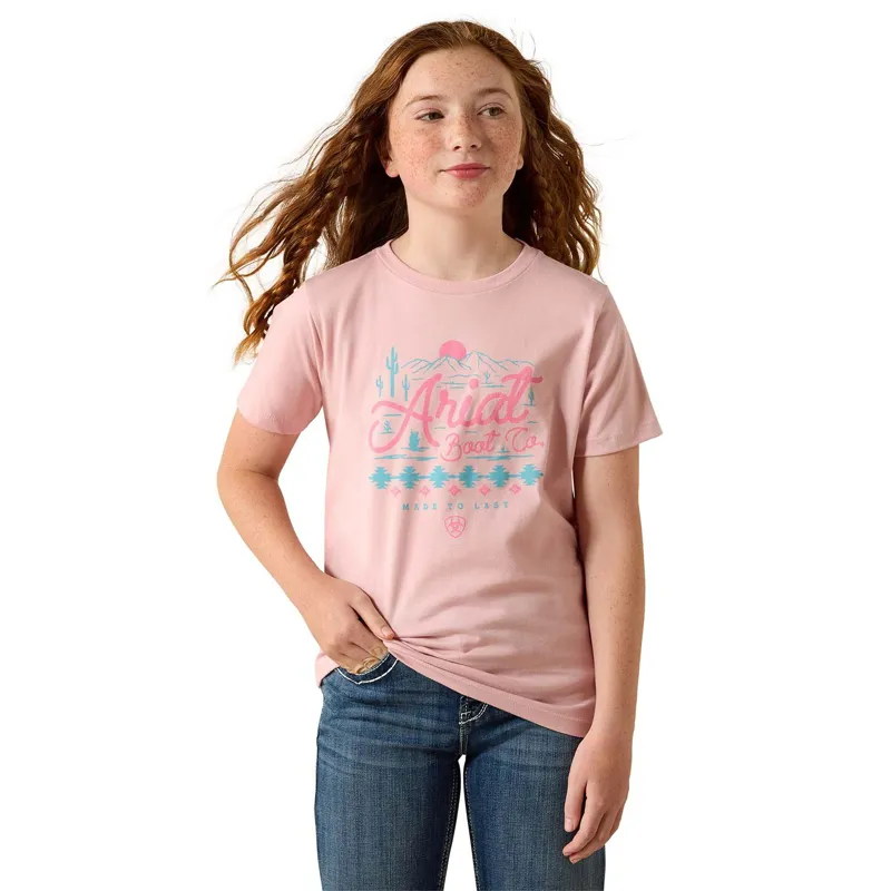 Ariat Southwest Sunset Girls T-Shirt - Dusty Rose
