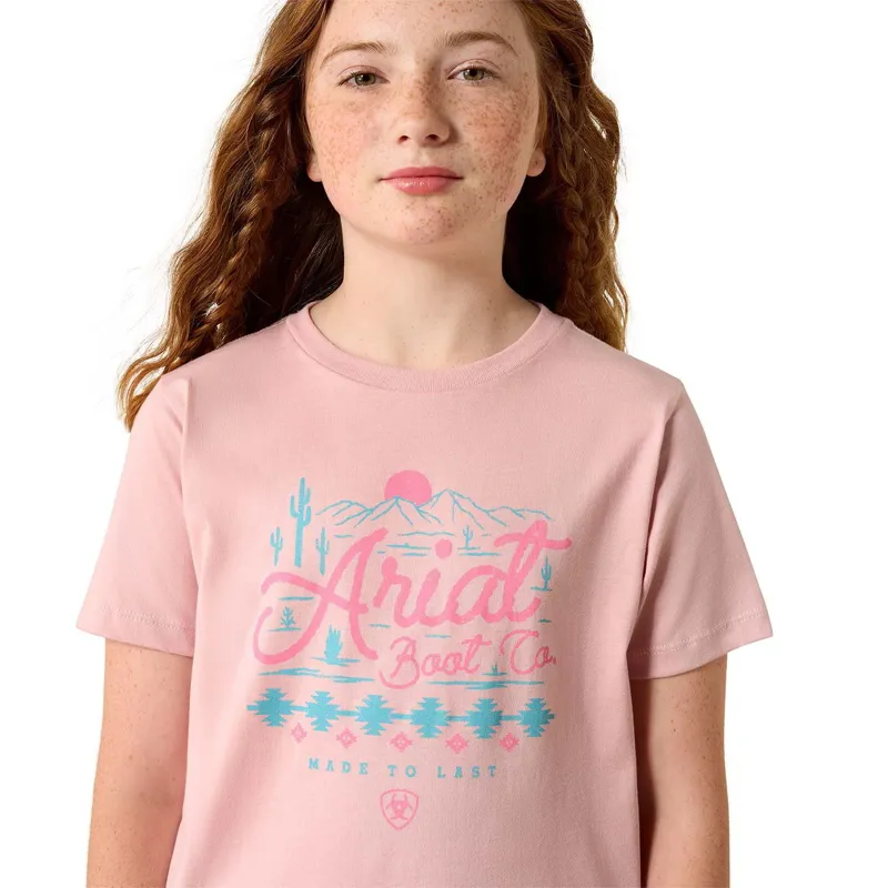 Ariat Southwest Sunset Girls T-Shirt - Dusty Rose-2