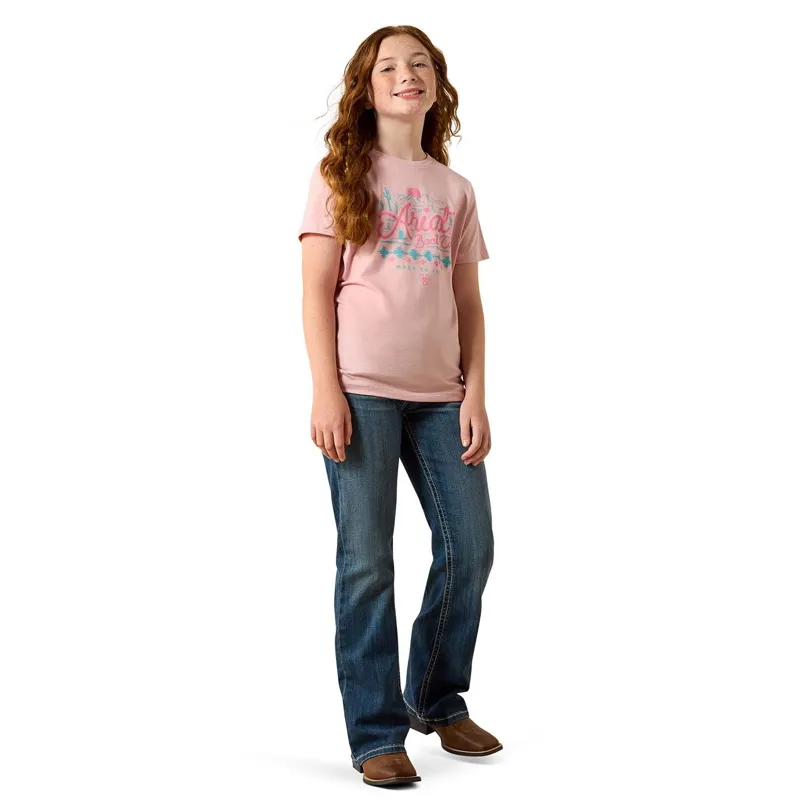 Ariat Southwest Sunset Girls T-Shirt - Dusty Rose-3