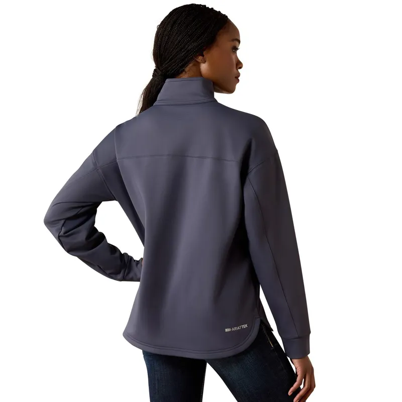 Ariat Breeze Logo 1/2 Zip Women's Sweatshirt - Ombra Blue-1