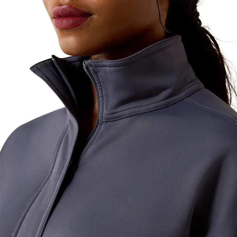 Ariat Breeze Logo 1/2 Zip Women's Sweatshirt - Ombra Blue-2