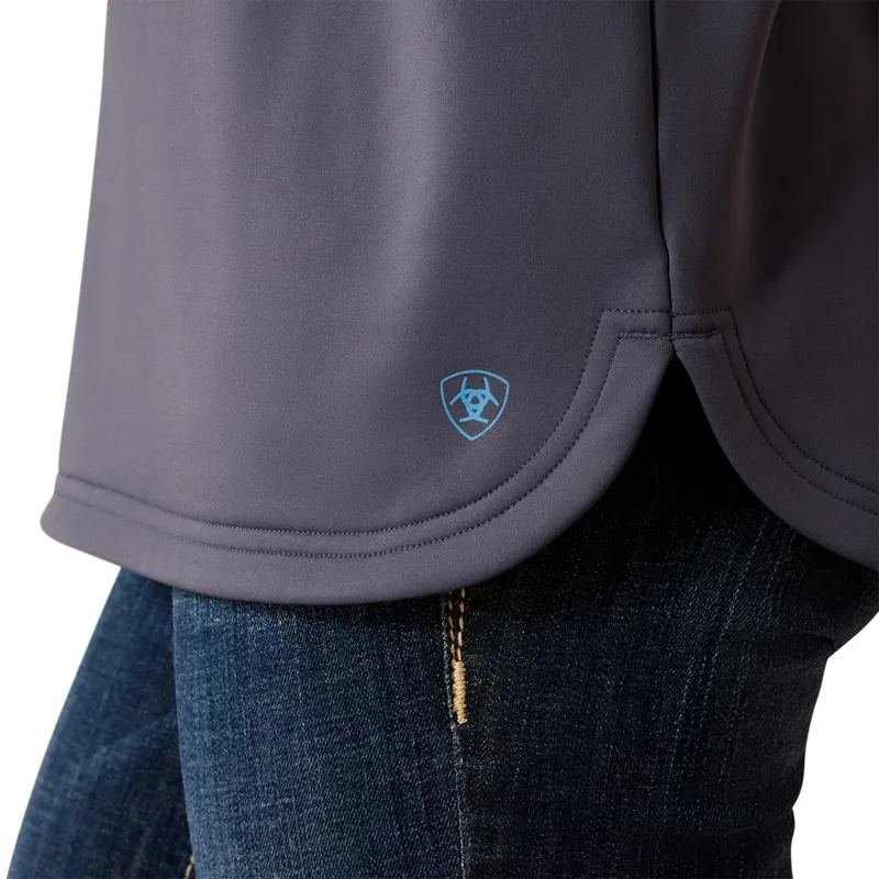 Ariat Breeze Logo 1/2 Zip Women's Sweatshirt - Ombra Blue-3