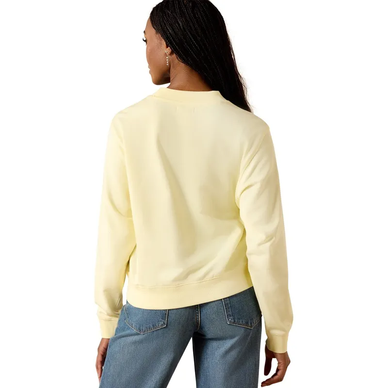 Ariat Essential Women's Crew Neck Sweatshirt - Pear Sorbet-1