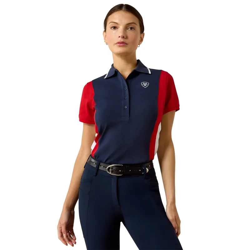 Ariat Taryn Women's Polo Shirt - Navy Team/Red