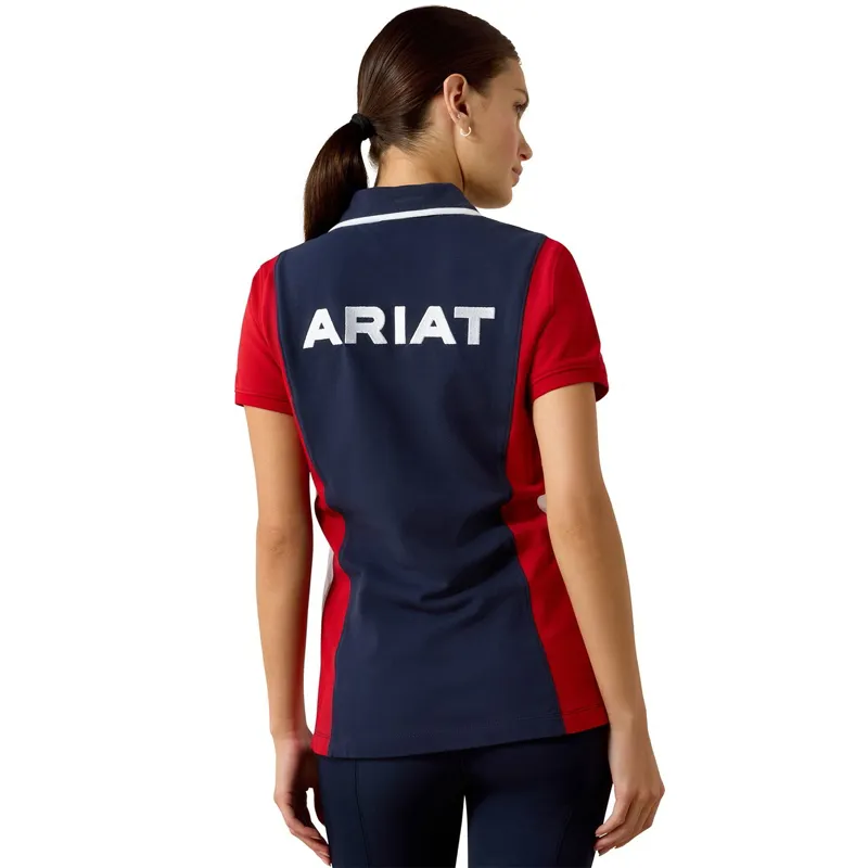 Ariat Taryn Women's Polo Shirt - Navy Team/Red-1