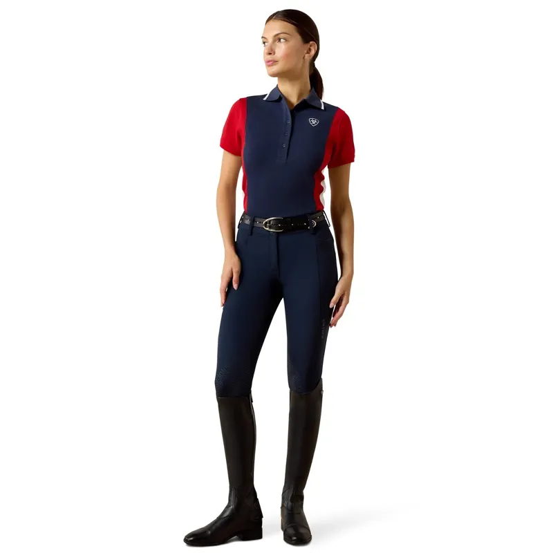 Ariat Taryn Women's Polo Shirt - Navy Team/Red-6