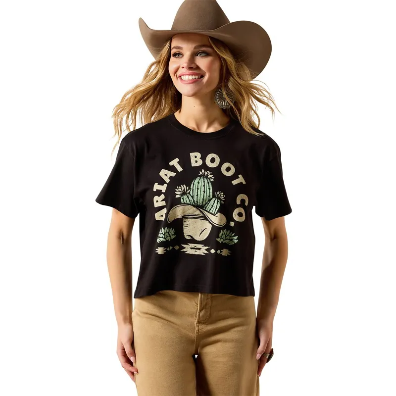 Ariat Cacti Cowboy Hat Women's T-Shirt - Black