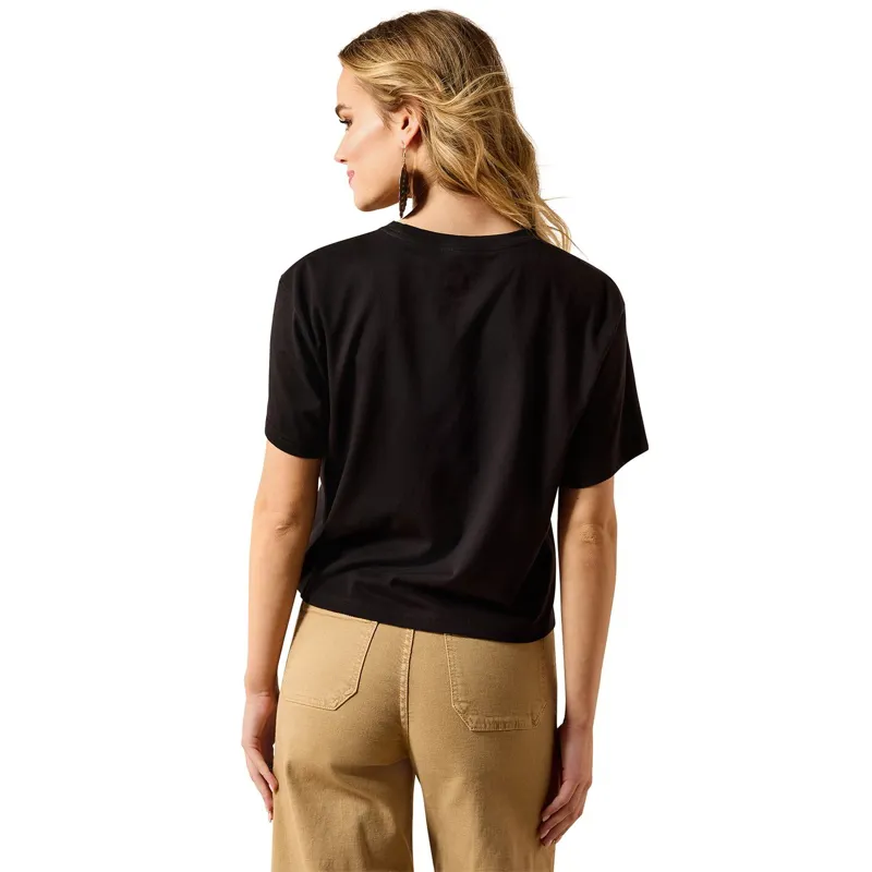 Ariat Cacti Cowboy Hat Women's T-Shirt - Black-1