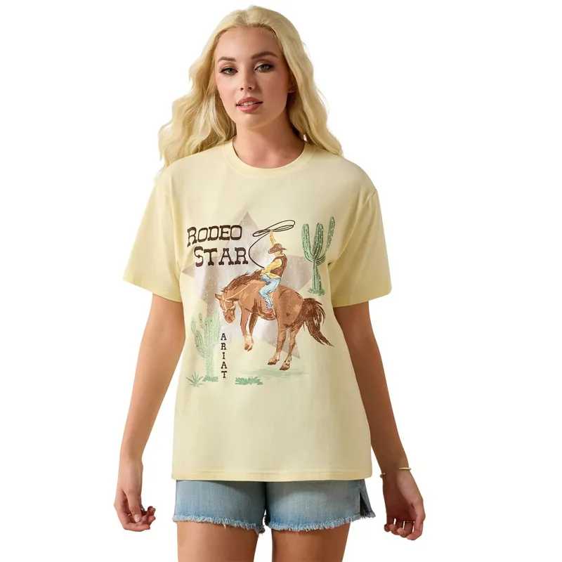 Ariat Rodeo Star Women's Boyfriend T-Shirt - Pearl Sorbet