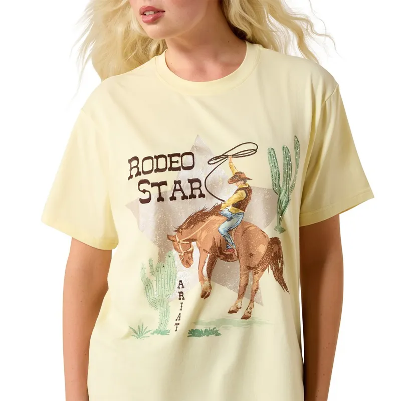 Ariat Rodeo Star Women's Boyfriend T-Shirt - Pearl Sorbet-2