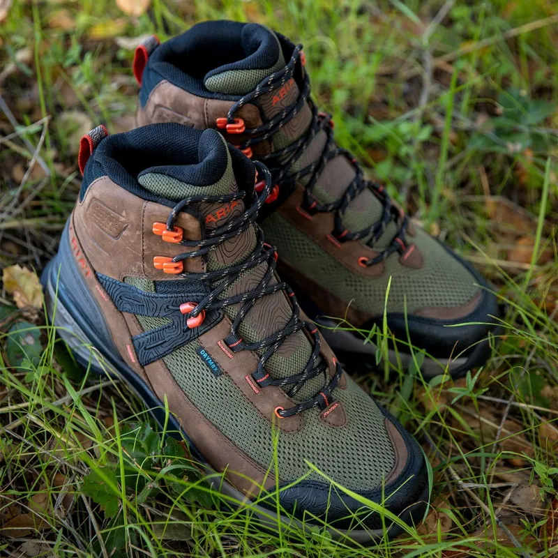 Ariat Traverse Mid-Height Men's Waterproof Hiking Boots - Brown Bark/Evergreen-10