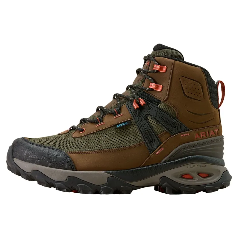 Ariat Traverse Mid-Height Men's Waterproof Hiking Boots - Brown Bark/Evergreen-6