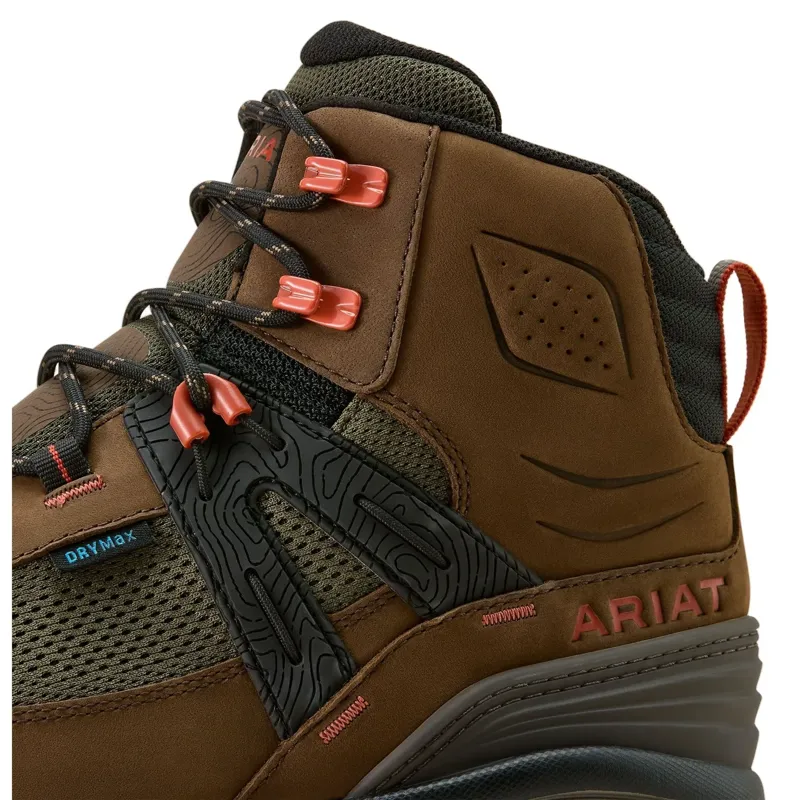 Ariat Traverse Mid-Height Men's Waterproof Hiking Boots - Brown Bark/Evergreen-7