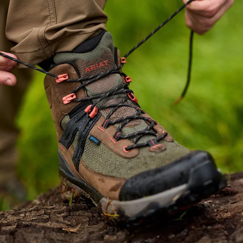 Ariat Traverse Mid-Height Men's Waterproof Hiking Boots - Brown Bark/Evergreen-9