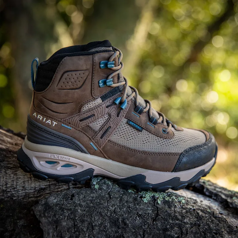 Ariat Traverse Mid Height Womens Waterproof Hiking Boots - Brown Bark-1