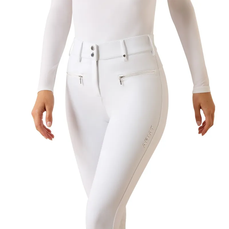 Ariat Tri Factor Allure Full Grip Women's Competition Breeches - White-3