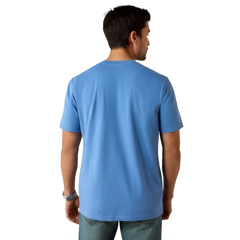 Ariat Vertical Logo Men's Tee - Riviera-1