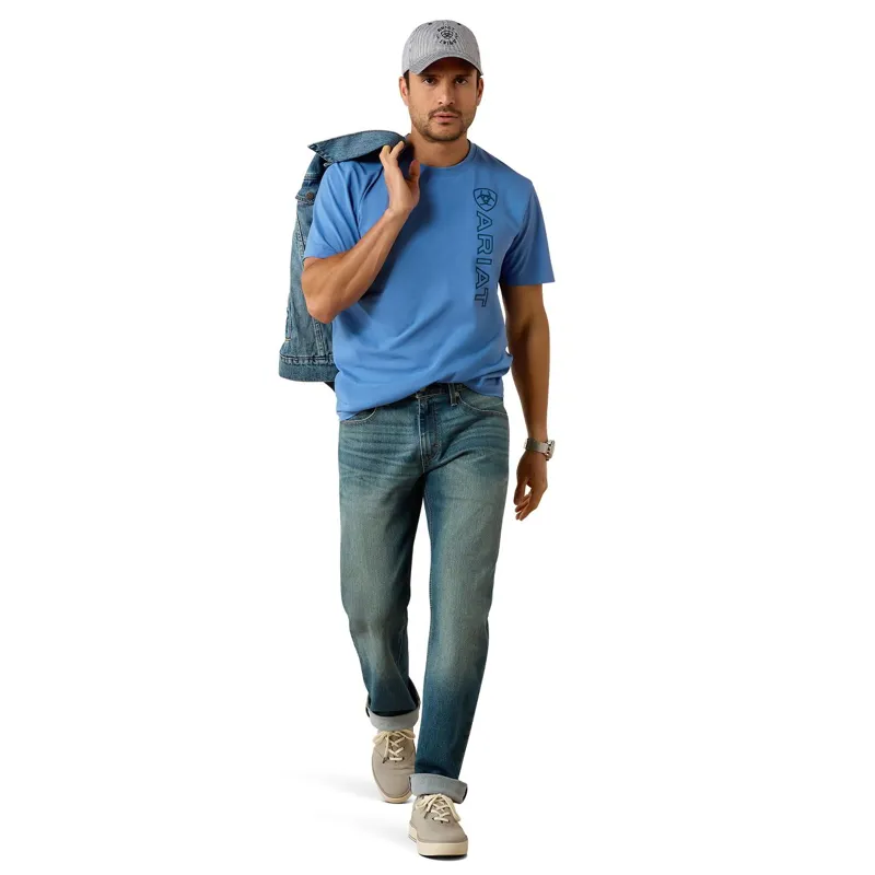Ariat Vertical Logo Men's Tee - Riviera-3