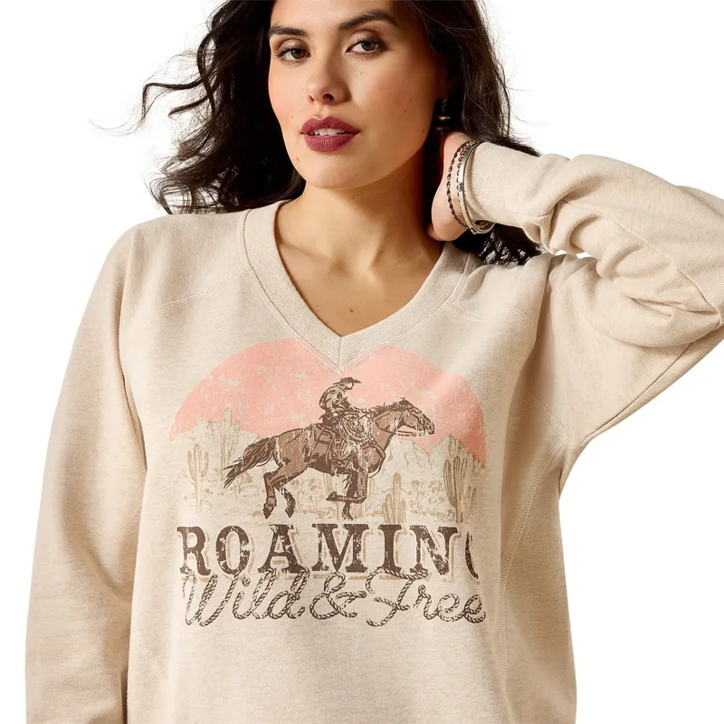 Ariat Victoria Women's Sweatshirt - Khaki Heather-2