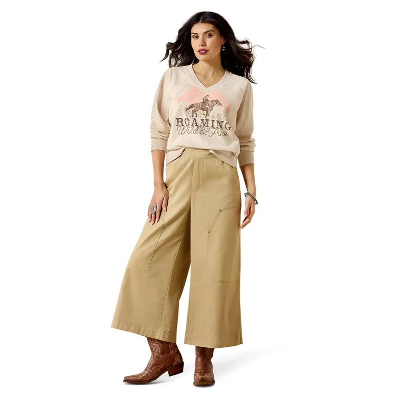Ariat Victoria Women's Sweatshirt - Khaki Heather-3