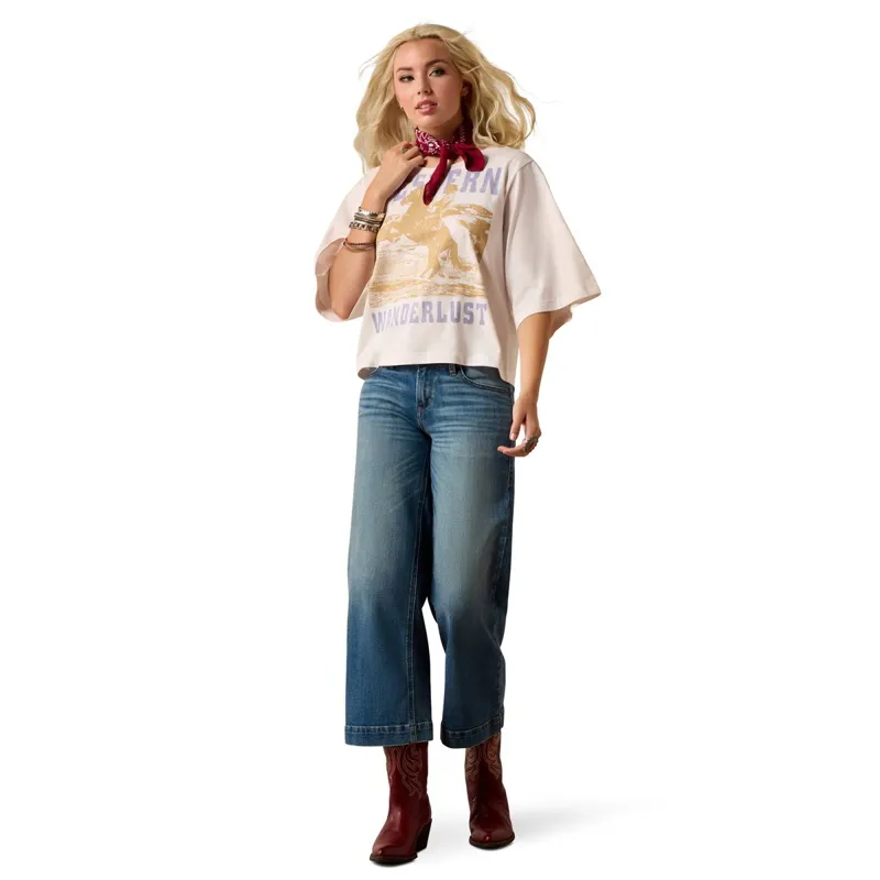 Ariat Wanderlust Women's Tee - Sea Salt-2