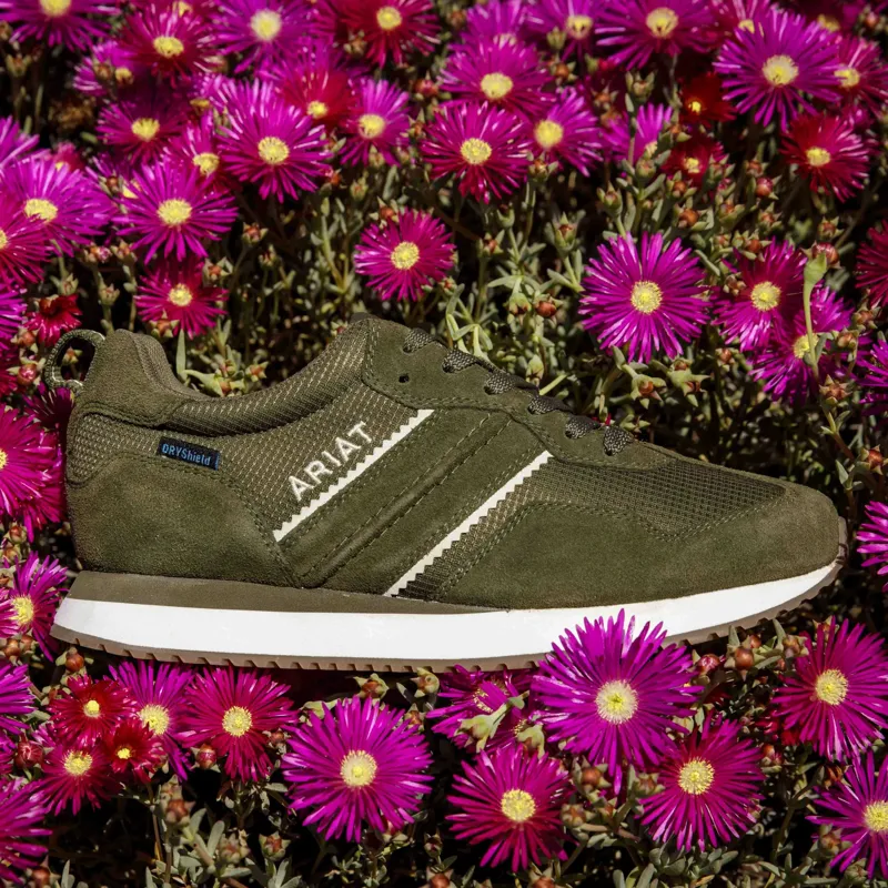 Ariat Ranch Runner Waterproof Womens Sneakers - Olive Night-2