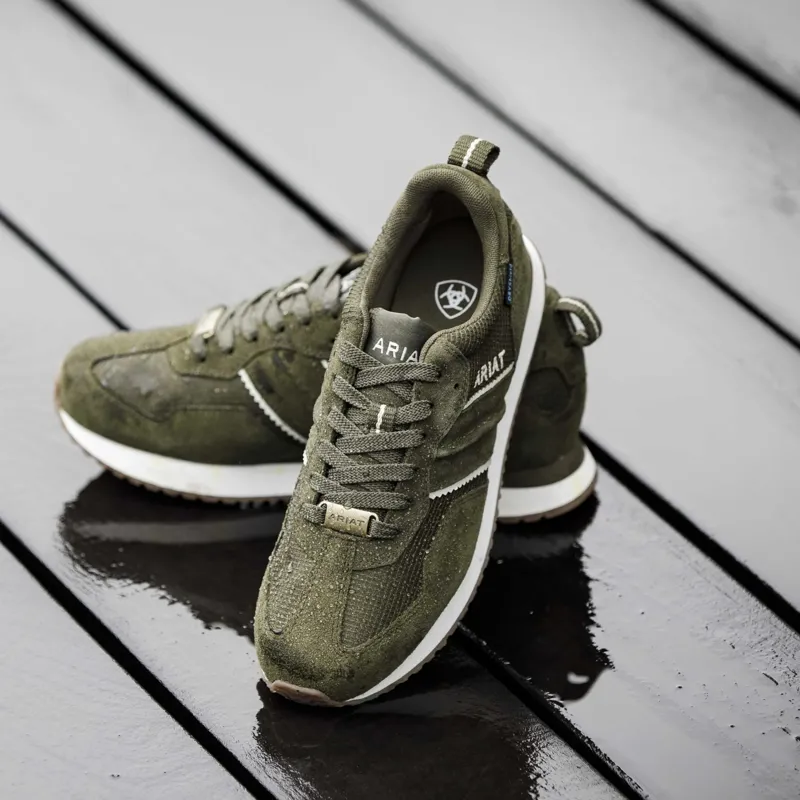Ariat Ranch Runner Waterproof Womens Sneakers - Olive Night-3