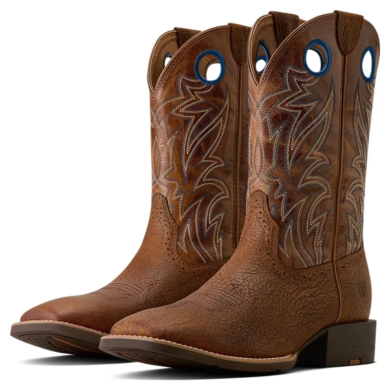 Ariat Sport Sidebet Men's Square Toe Western Boots - Toasted Grain/Tan-1