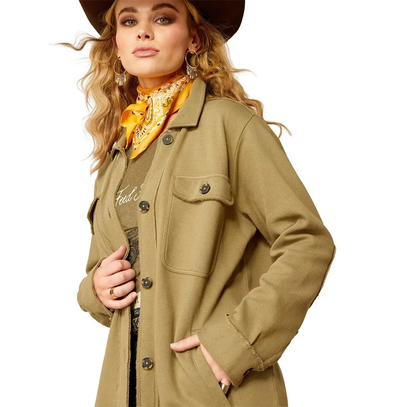 Ariat Vagabond Womens Long Shirt - Burnt Olive-2