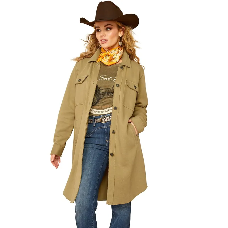 Ariat Vagabond Womens Long Shirt - Burnt Olive