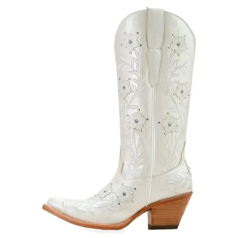 Ariat Romance J Toe Women's Western Boots - Pearly White-7