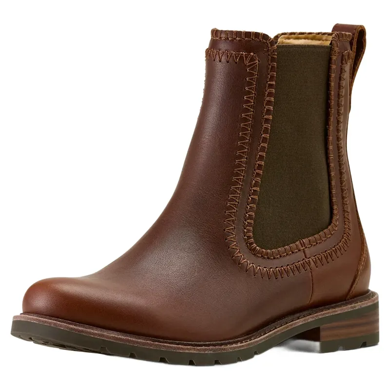 Ariat Wexford Whipstitch Womens Chelsea Boots - Deep Cognac