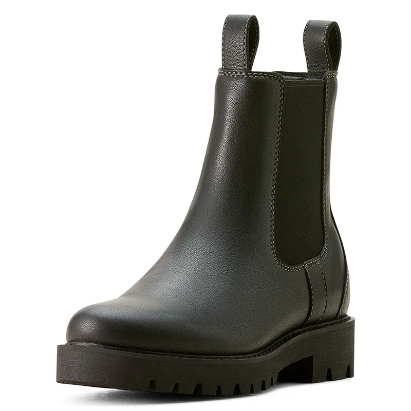 Ariat Wexford Lug Mid Waterproof Womens Chelsea Boots - Jet Black