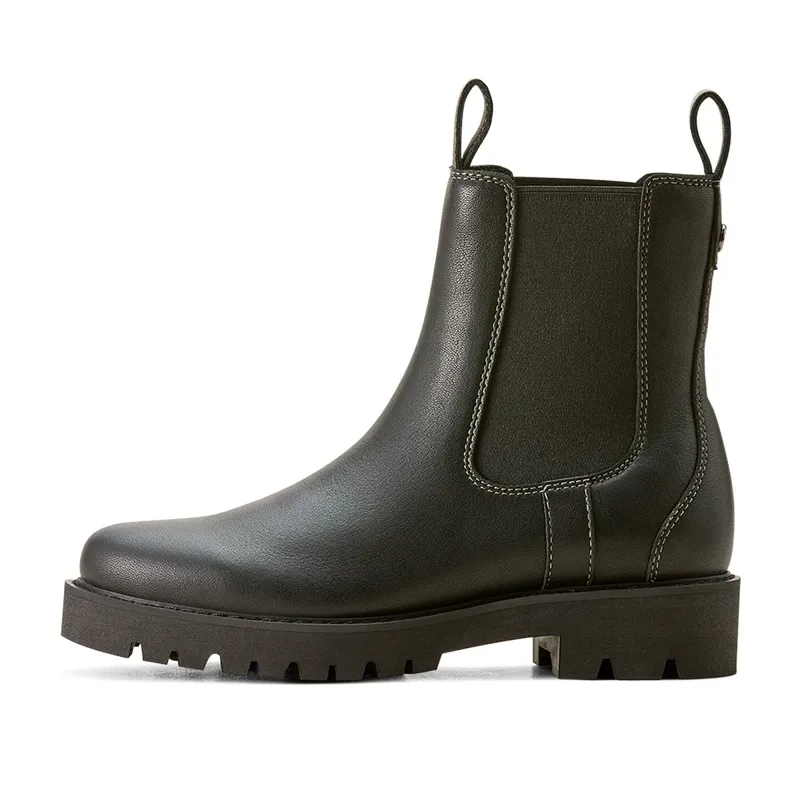 Ariat Wexford Lug Mid Waterproof Womens Chelsea Boots - Jet Black-3