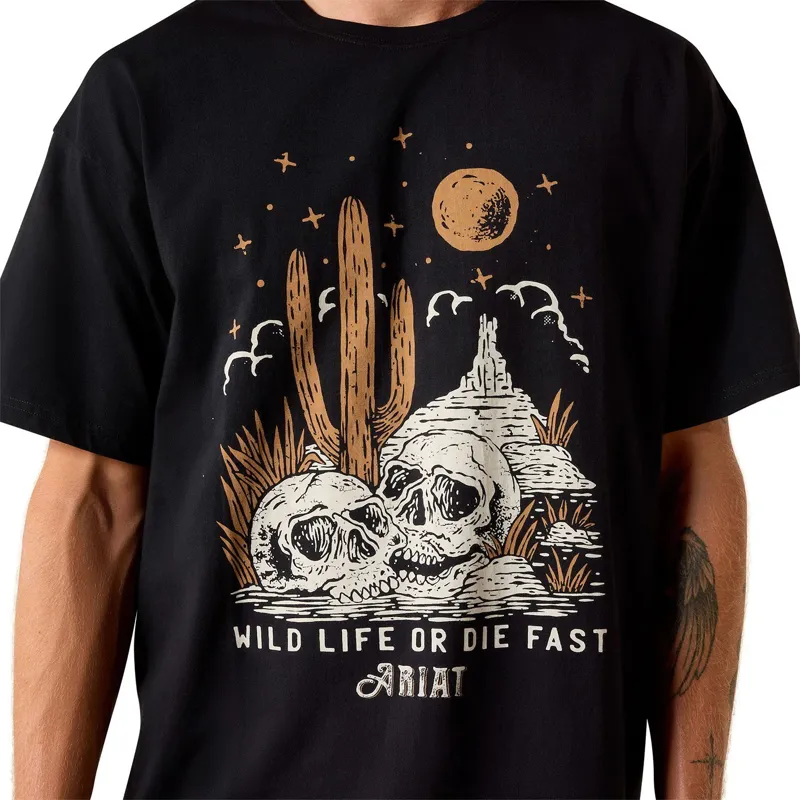 Ariat Wild Life Men's Boxy T-Shirt - Washed Black-2