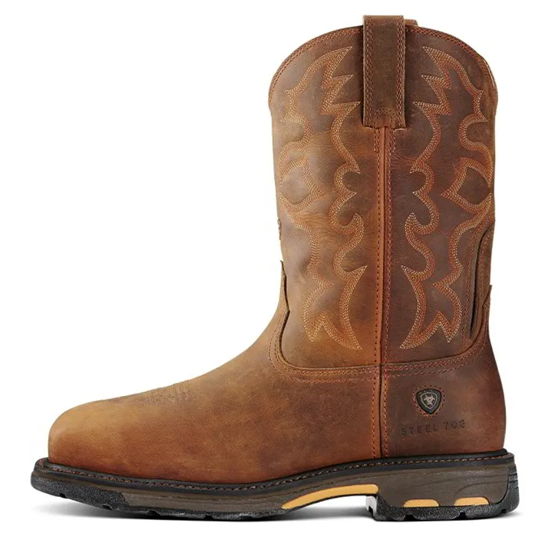 Ariat Workhog Wide Square Steel Toe Men's Western Work Boots - Toast-1