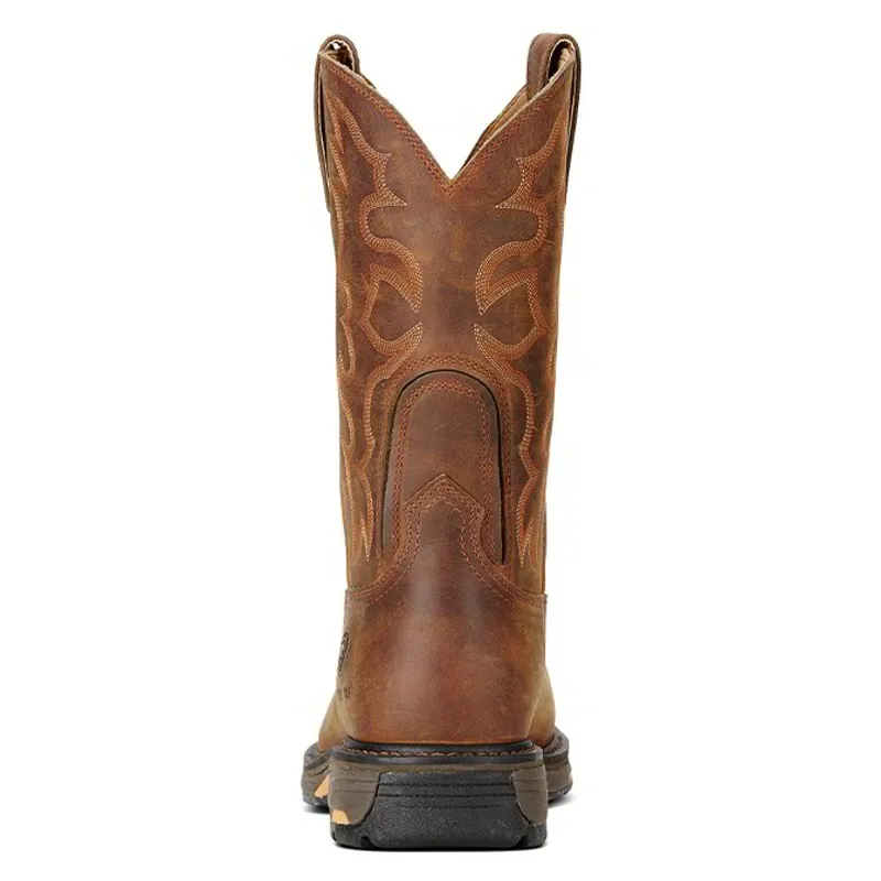 Ariat Workhog Wide Square Steel Toe Men's Western Work Boots - Toast-3