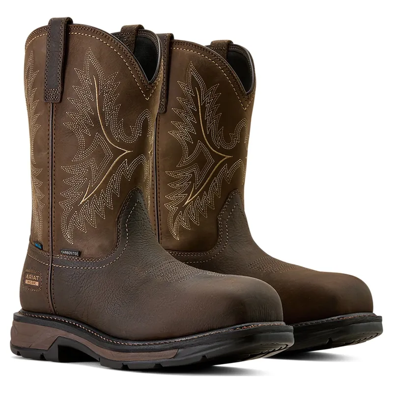 Ariat WorkHog XT Waterproof Wide Square Carbon Toe Men's Work Boots - Bruin Brown/Mocha-1
